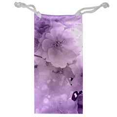 Wonderful Flowers In Soft Violet Colors Jewelry Bag