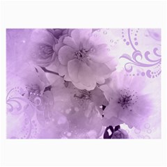 Wonderful Flowers In Soft Violet Colors Large Glasses Cloth