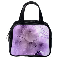 Wonderful Flowers In Soft Violet Colors Classic Handbag (One Side)