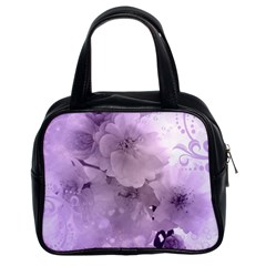 Wonderful Flowers In Soft Violet Colors Classic Handbag (Two Sides)
