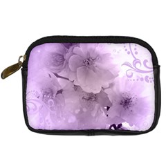 Wonderful Flowers In Soft Violet Colors Digital Camera Leather Case