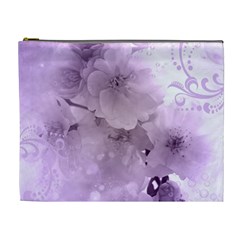 Wonderful Flowers In Soft Violet Colors Cosmetic Bag (XL)