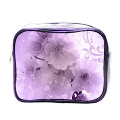 Wonderful Flowers In Soft Violet Colors Mini Toiletries Bag (One Side)