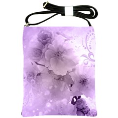 Wonderful Flowers In Soft Violet Colors Shoulder Sling Bag