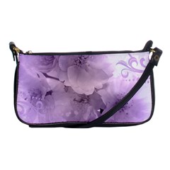 Wonderful Flowers In Soft Violet Colors Shoulder Clutch Bag