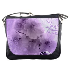 Wonderful Flowers In Soft Violet Colors Messenger Bag