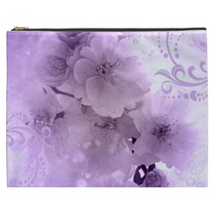 Wonderful Flowers In Soft Violet Colors Cosmetic Bag (XXXL)