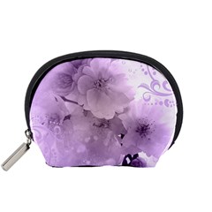 Wonderful Flowers In Soft Violet Colors Accessory Pouch (Small)