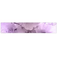 Wonderful Flowers In Soft Violet Colors Large Flano Scarf 