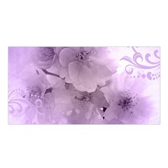 Wonderful Flowers In Soft Violet Colors Satin Shawl
