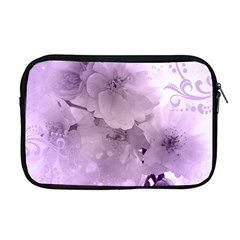 Wonderful Flowers In Soft Violet Colors Apple MacBook Pro 17  Zipper Case