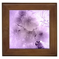 Wonderful Flowers In Soft Violet Colors Framed Tiles