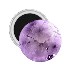 Wonderful Flowers In Soft Violet Colors 2.25  Magnets