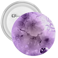 Wonderful Flowers In Soft Violet Colors 3  Buttons