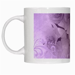 Wonderful Flowers In Soft Violet Colors White Mugs