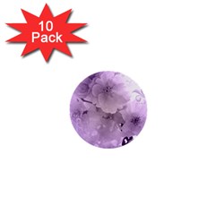 Wonderful Flowers In Soft Violet Colors 1  Mini Buttons (10 pack) 