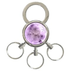 Wonderful Flowers In Soft Violet Colors 3-Ring Key Chains