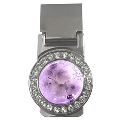 Wonderful Flowers In Soft Violet Colors Money Clips (CZ) 