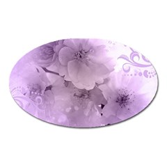 Wonderful Flowers In Soft Violet Colors Oval Magnet
