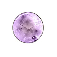 Wonderful Flowers In Soft Violet Colors Hat Clip Ball Marker (4 pack)