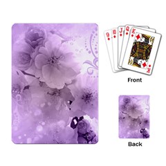 Wonderful Flowers In Soft Violet Colors Playing Cards Single Design