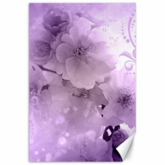 Wonderful Flowers In Soft Violet Colors Canvas 24  x 36 