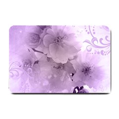 Wonderful Flowers In Soft Violet Colors Small Doormat 