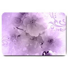 Wonderful Flowers In Soft Violet Colors Large Doormat 