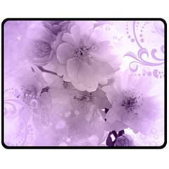 Wonderful Flowers In Soft Violet Colors Fleece Blanket (Medium) 