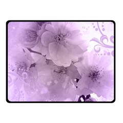 Wonderful Flowers In Soft Violet Colors Fleece Blanket (Small)