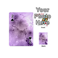Wonderful Flowers In Soft Violet Colors Playing Cards 54 (Mini)