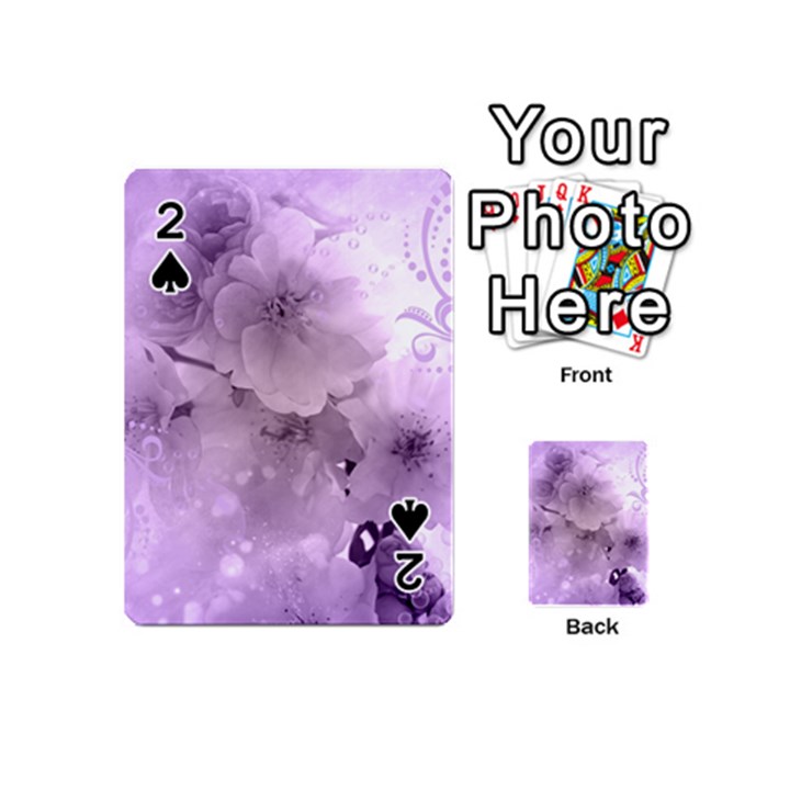 Wonderful Flowers In Soft Violet Colors Playing Cards 54 (Mini)