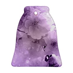 Wonderful Flowers In Soft Violet Colors Bell Ornament (Two Sides)