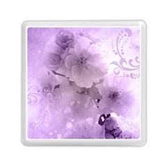 Wonderful Flowers In Soft Violet Colors Memory Card Reader (Square)