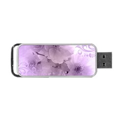 Wonderful Flowers In Soft Violet Colors Portable USB Flash (One Side)