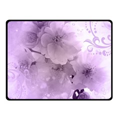 Wonderful Flowers In Soft Violet Colors Double Sided Fleece Blanket (Small) 