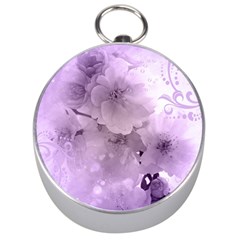 Wonderful Flowers In Soft Violet Colors Silver Compasses