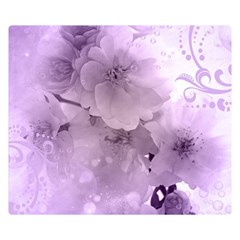 Wonderful Flowers In Soft Violet Colors Double Sided Flano Blanket (Small) 