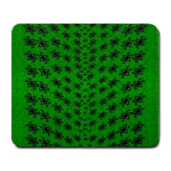 Forest Flowers In The Green Soft Ornate Nature Large Mousepads by pepitasart