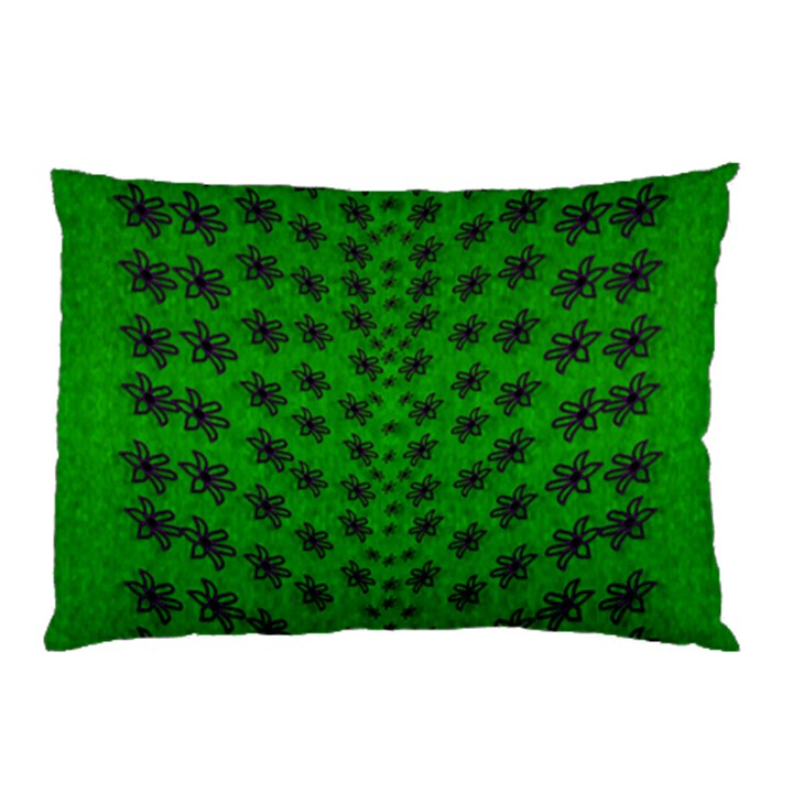 Forest Flowers In The Green Soft Ornate Nature Pillow Case