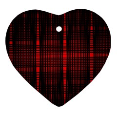 Black And Red Backgrounds Ornament (Heart)