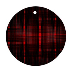 Black And Red Backgrounds Round Ornament (Two Sides)