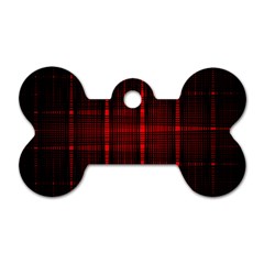 Black And Red Backgrounds Dog Tag Bone (One Side)