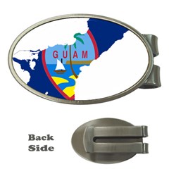 Flag Map Of Guam Money Clips (oval)  by abbeyz71