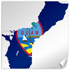 Flag Map Of Guam Canvas 12  X 12  by abbeyz71