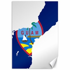 Flag Map Of Guam Canvas 12  X 18  by abbeyz71