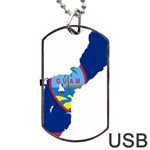 Flag Map of Guam Dog Tag USB Flash (Two Sides) Front