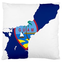 Flag Map Of Guam Large Flano Cushion Case (two Sides) by abbeyz71