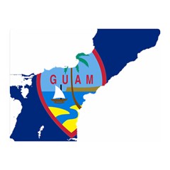 Flag Map Of Guam Double Sided Flano Blanket (mini)  by abbeyz71