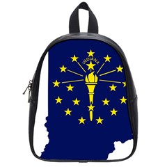 Flag Map Of Indiana School Bag (small)